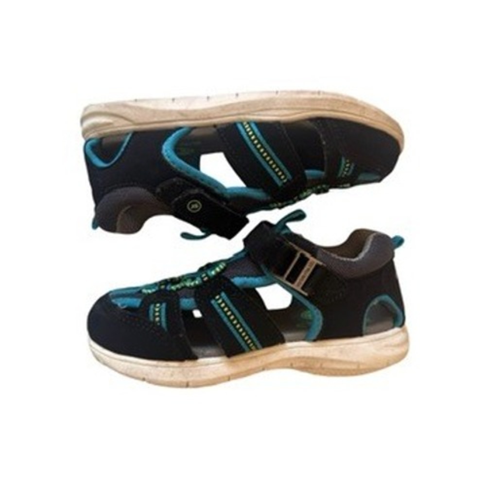 Stride Rite 360 Iggy Sandals Black Blue Closed Toe Athletic Kids Size 9